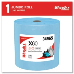 WypAll 12.2 in. x 13.4 in. General Clean Jumbo Roll X60 Cloths - Blue (1100/Roll)