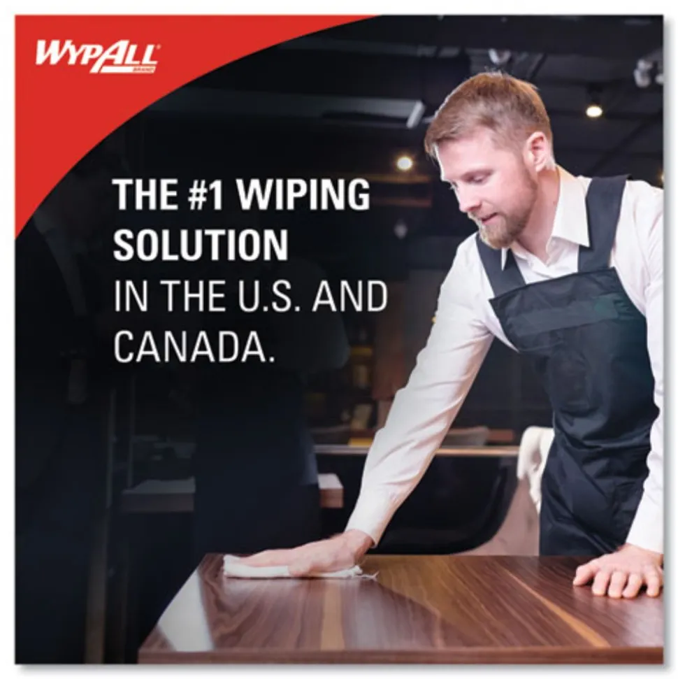 WypAll 12.2 in. x 13.4 in. General Clean Jumbo Roll X60 Cloths - Blue (1100/Roll)