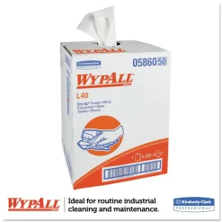 WypAll 19.5 in. x 42 in. L40 Dry Up Towels - White (200 Towels/Carton)