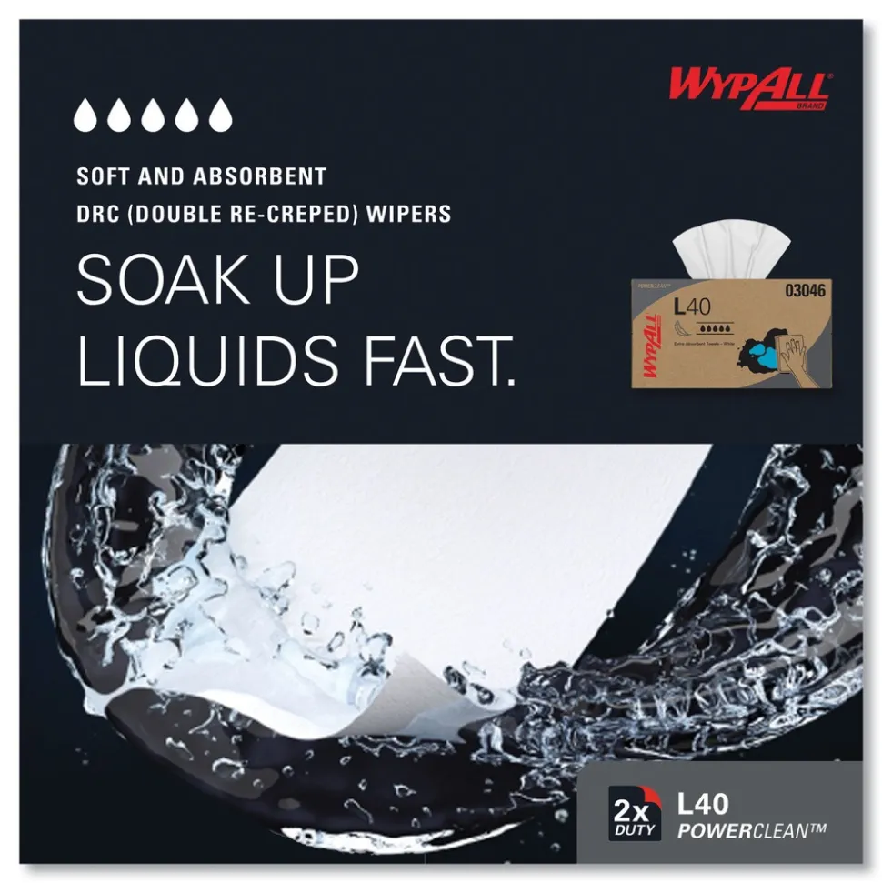 WypAll 10.8 in. x 10 in. POP-UP Box L40 Towels - White (810/Carton)