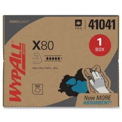 WypAll 11.1 in. x 16.8 in. Power Clean X80 Heavy Duty Cloths - Blue (160/Carton)