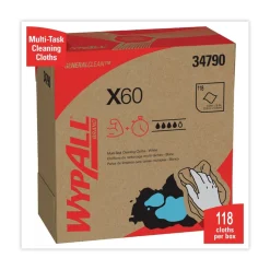WypAll General Clean X60 POP-UP Box 8.34 in. x 16.8 in. Cloths - White (1260/Carton)