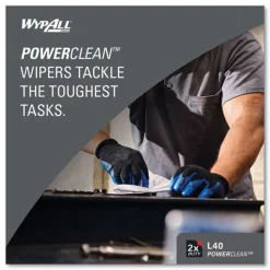 WypAll L40 1/4 Fold 12.5 in. x 12 in. Towels - White (56/Box, 18 Packs/Carton)