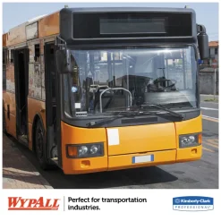 WypAll L10 9.38 in. x 10.25 in. 2-Ply Banded Windshield Wipers - Light Blue (140/Pack, 16 Packs/Carton)