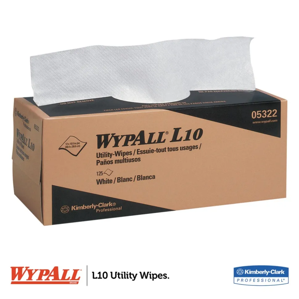 WypAll L10 12 in. x 10.25 in. POP-UP Box Towels - White (125/Box, 18 Boxes/Carton)