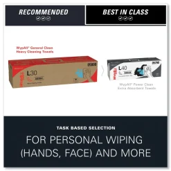 WypAll L30 POP-UP Box 16.4 in. x 9.8 in. Towels - White (100/Box, 8 Boxes/Carton)