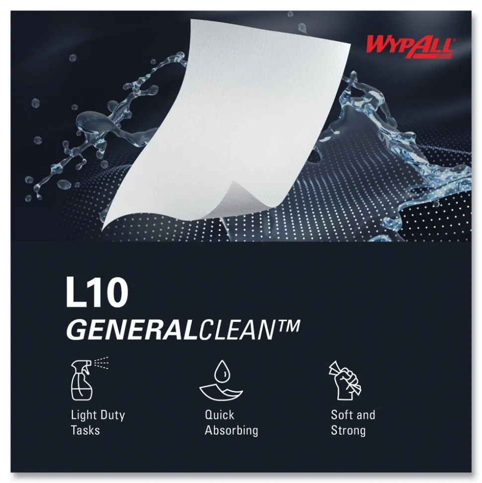 WypAll 1-Ply 9 in. x 10.5 in. L10 Towels with POP-UP Box - White (125/Box, 18 Boxes/Carton)
