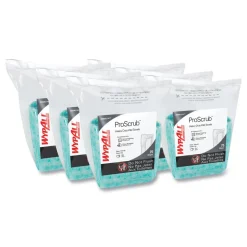 WypAll Power Clean ProScrub 12 in. x 9.5 in. Pre-Saturated Wipes - Citrus Scent, Green (75/Pack, 6 Packs/Carton)