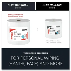 WypAll 875/Roll L30 Wipers Jumbo Roll - White