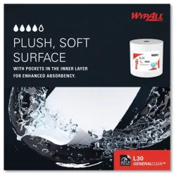WypAll 875/Roll L30 Wipers Jumbo Roll - White