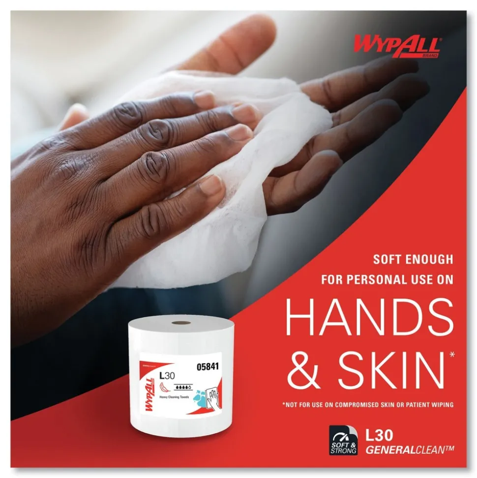 WypAll 875/Roll L30 Wipers Jumbo Roll - White