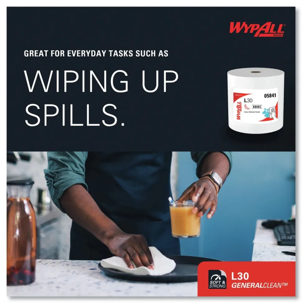 WypAll 875/Roll L30 Wipers Jumbo Roll - White