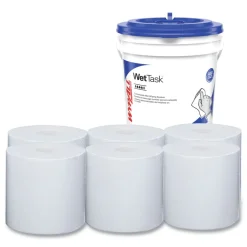 WypAll WetTask Customizable Wet Wiping System Critical Clean Wipers for Bleach/Disinfectants/Sanitizers with Bucket (540/Carton)