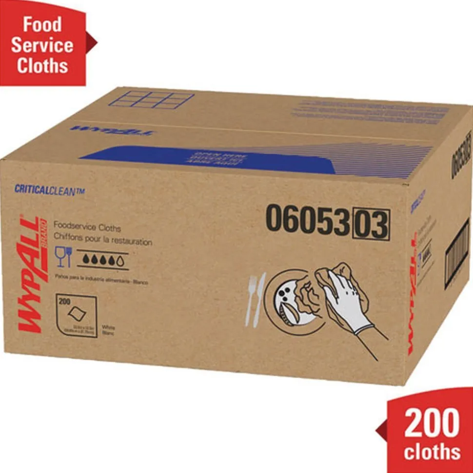 WypAll X50 23.5 in. x 12.5 in. 1/4 Fold Foodservice Towels - White (200/Carton)