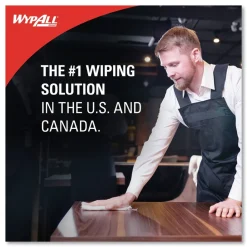 WypAll X60 12.5 in. x 13 in. 1/4 Fold General Clean Cloths - White (76/Box, 12 Boxes/Carton)