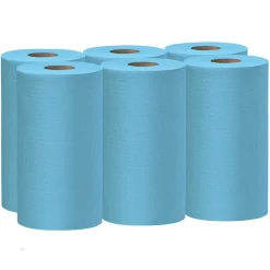 WypAll X60 13.5 in. x 19.6 in. Cloths - Small, Blue (130/Roll, 6 Rolls/Carton)