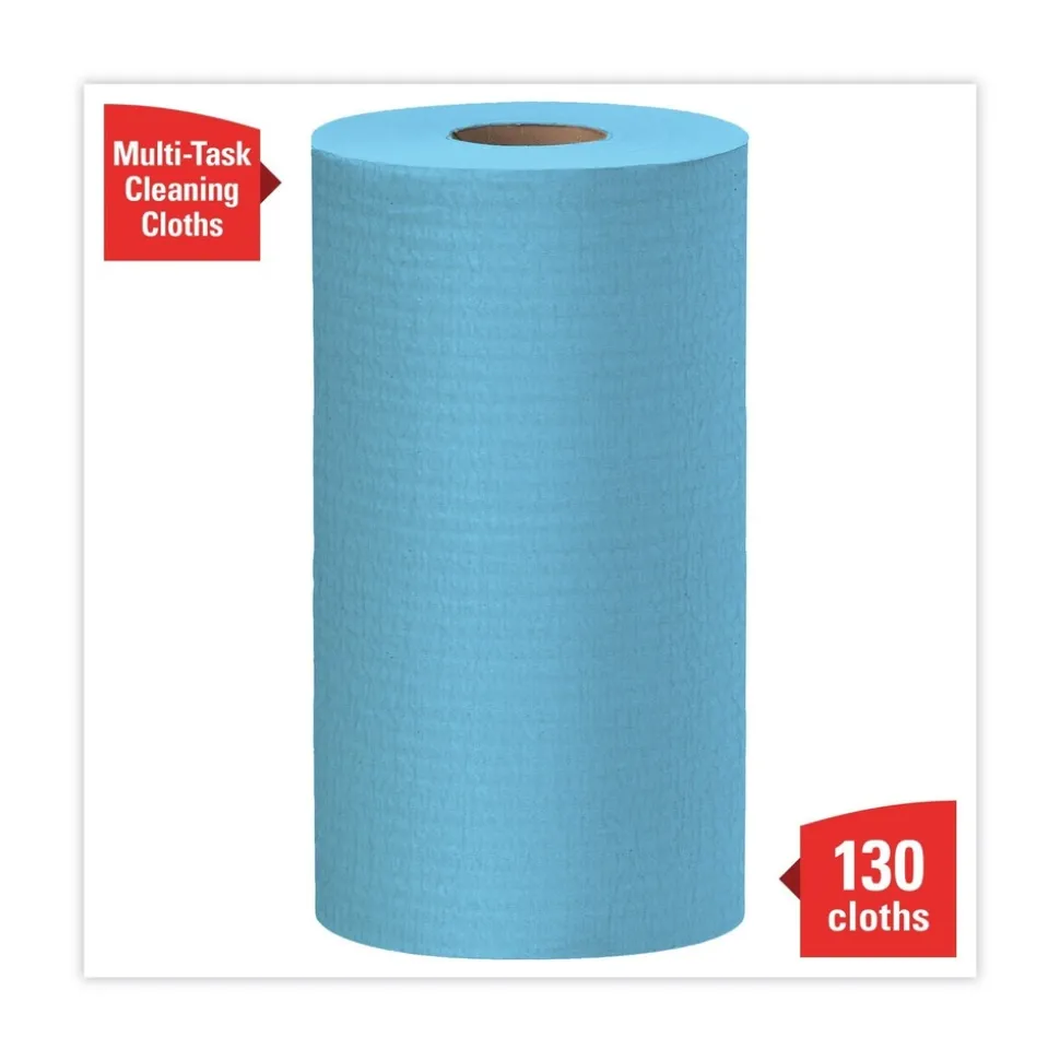WypAll X60 13.5 in. x 19.6 in. Cloths - Small, Blue (130/Roll, 6 Rolls/Carton)