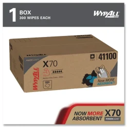 WypAll X70 Flat Sheet 14.9 in. x 16.6 in. Cloths - White (300/Carton)