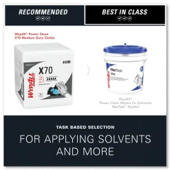 WypAll X70 1/4-Fold 12-1/2 in. x 12 in. Cloths - White (76/Pack 12 Packs/Carton)