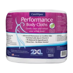2XL 6 in. x 8 in. 1-Ply Performance Body Cloths - Unscented/White (1400/Carton)