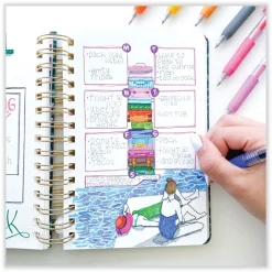 Zebra 0.7 mm Medium Sarasa Retractable Clip Gel Pen - Black Ink, Clear/Black Barrel (1-Dozen)