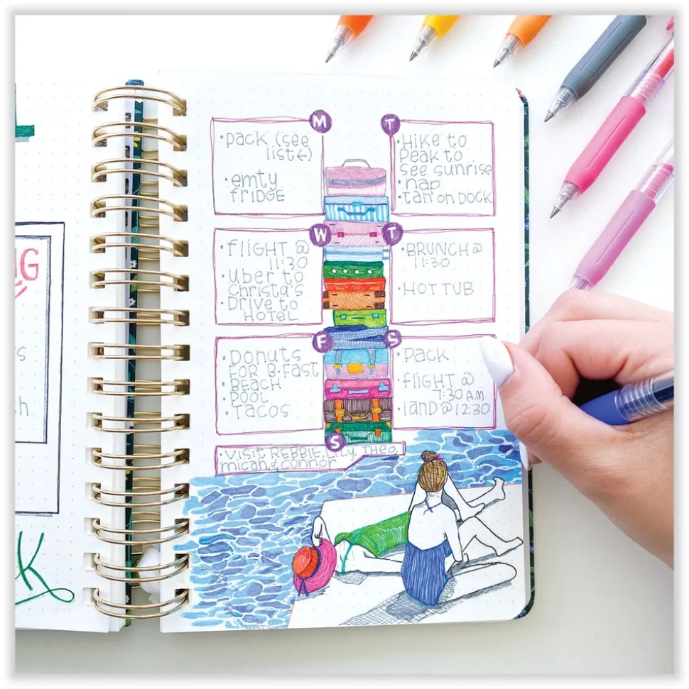 Zebra 0.7 mm Medium Sarasa Retractable Clip Gel Pen - Black Ink, Clear/Black Barrel (1-Dozen)