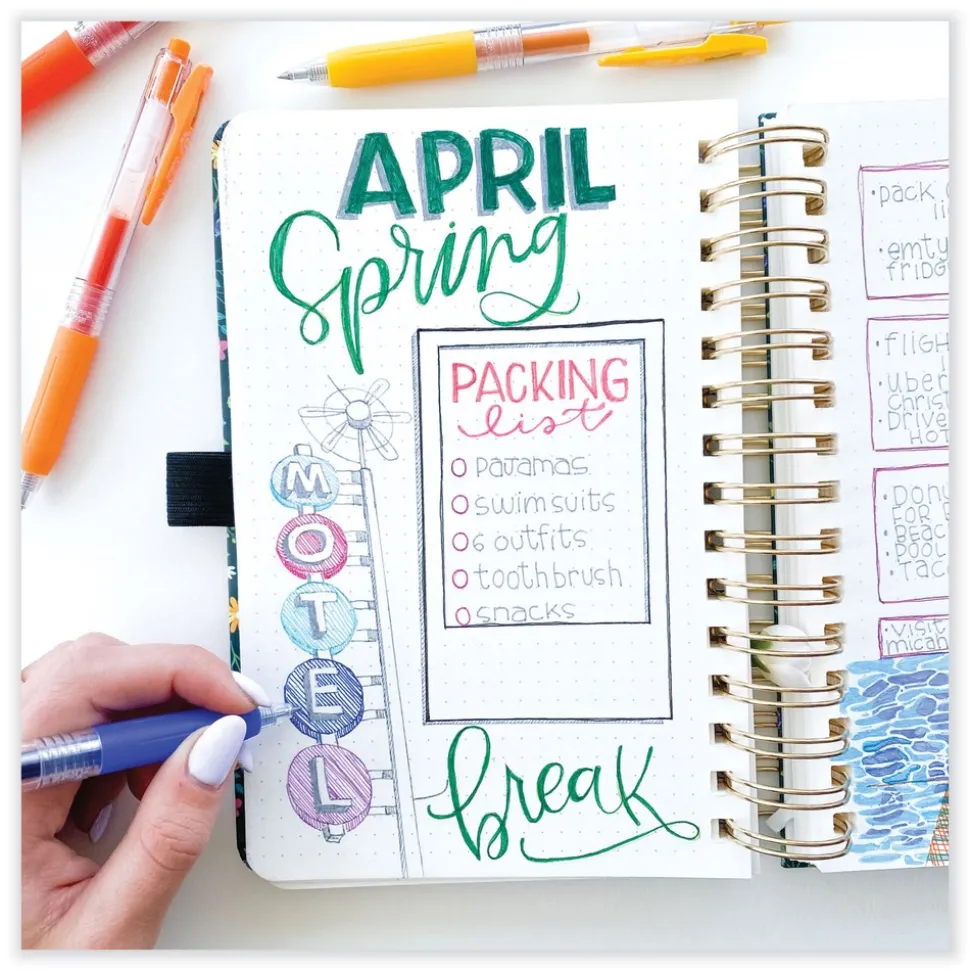 Zebra 0.7 mm Medium Sarasa Retractable Clip Gel Pen - Black Ink, Clear/Black Barrel (1-Dozen)