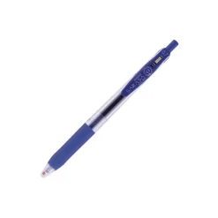 Zebra 0.7 mm Medium Sarasa Retractable Clip Gel Pen - Blue Ink, Clear/Blue Barrel (1-Dozen)