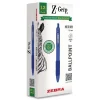 Zebra 20620 Z-Grip Medium 1 mm Recycled Retractable Ballpoint Pen - Blue Ink/Blue Barrel (1-Dozen)