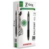Zebra 20710 Z-Grip Medium 0.7 mm Recycled Retractable Ballpoint Pen - Black Ink/Black Barrel (1-Dozen)