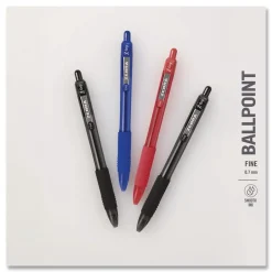 Zebra 20710 Z-Grip Medium 0.7 mm Recycled Retractable Ballpoint Pen - Black Ink/Black Barrel (1-Dozen)