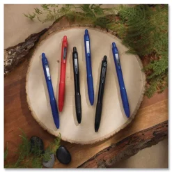 Zebra 20710 Z-Grip Medium 0.7 mm Recycled Retractable Ballpoint Pen - Black Ink/Black Barrel (1-Dozen)