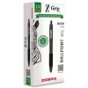 Zebra 20610 Z-Grip Medium 1 mm Recycled Retractable Ballpoint Pen - Black Ink/Black Barrel (1-Dozen)