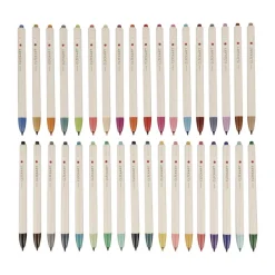 Zebra ClickArt Fine 0.6 millimeter Retractable Porous Point Pen - Assorted Ink/White Barrel (36/Pack)
