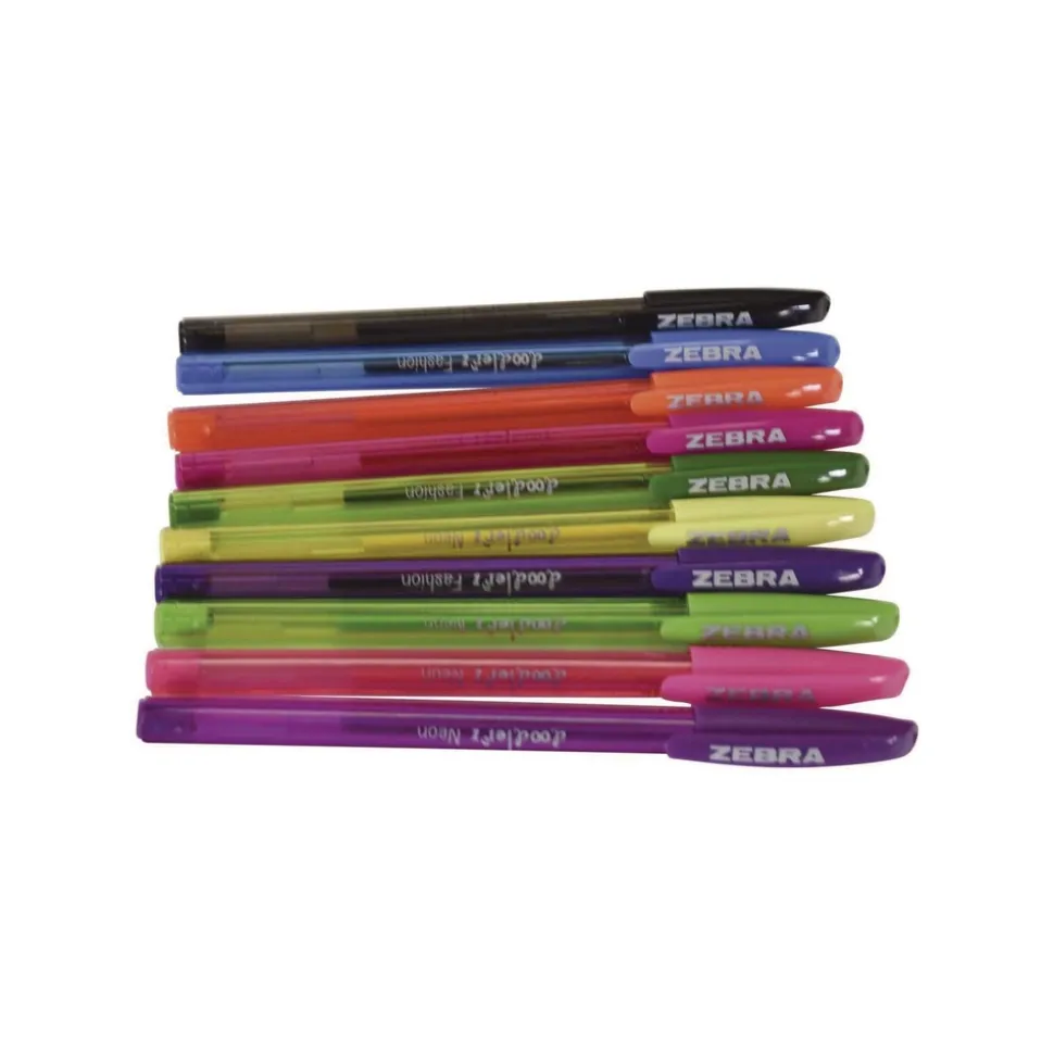 Zebra Doodler'z Bold 1 millimeter Stick Gel Pen - Assorted Fashion/Neon Ink/Barrel Colors (10/Pack)