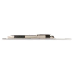 Zebra F-301 Ballpoint Pen, Retractable, Fine 0.7 mm, Black Ink, Stainless Steel/Black Barrel