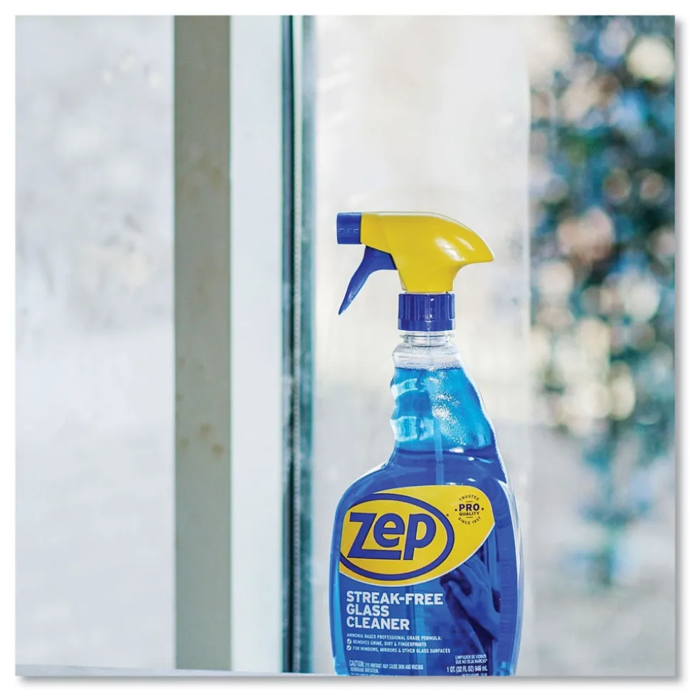 Zep Commercial 32 oz. Spray Bottle Streak-Free Glass Cleaner - Pleasant Scent (12/Carton)