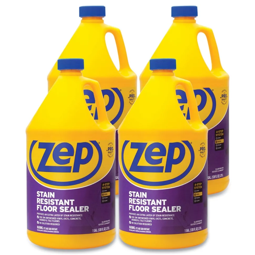 Zep Commercial 1-Gallon Stain Resistant Floor Sealer - Unscented (4/Carton)