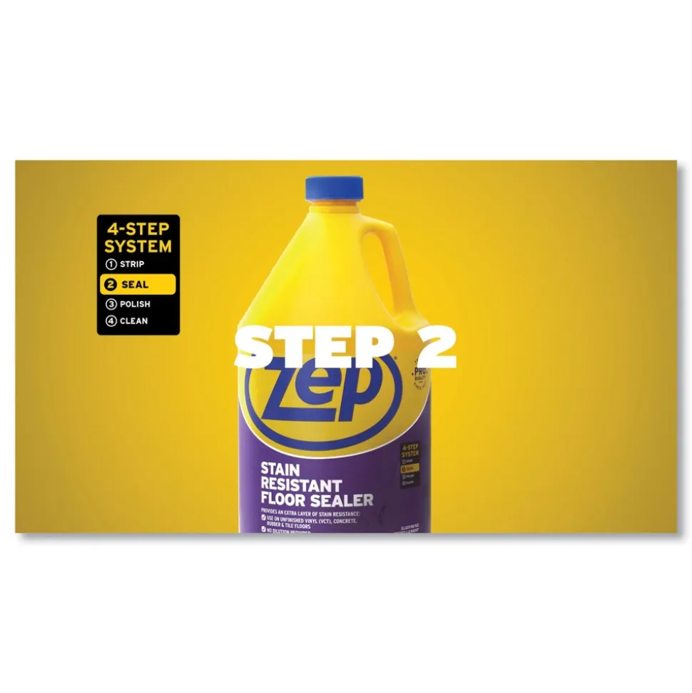 Zep Commercial 1-Gallon Stain Resistant Floor Sealer - Unscented (4/Carton)