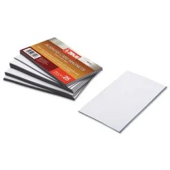 ZEUS 2 in. x 3.5 in. Adhesive Coated Business Card Magnets - White (25/Pack)